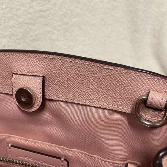 Coach Minetta Crossbody Shoulder Bag Convertible Petal Pink Pebble Leather EUC - Picture 10 of 15